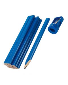 Crayon de Menuisier x12 + Taille Crayon Silverline