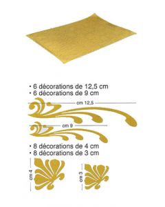 Feuille avec Décorations Autoadhésives