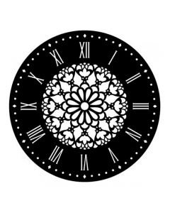 Pochoir Horloge : Fleur Artemio