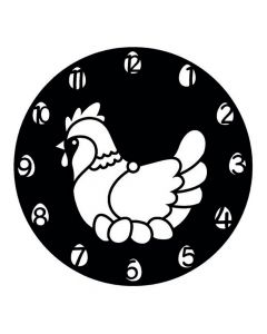 Pochoir Horloge : Poule Artemio