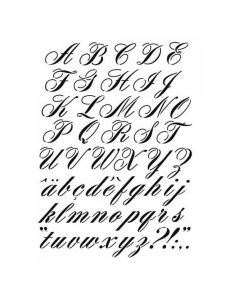 Pochoir Lettre : Alphabet Italique Artemio