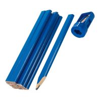 Crayon de Menuisier x12 + Taille Crayon Silverline