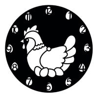 Pochoir Horloge : Poule Artemio