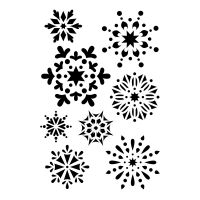 Pochoir Noël : Flocons Artemio