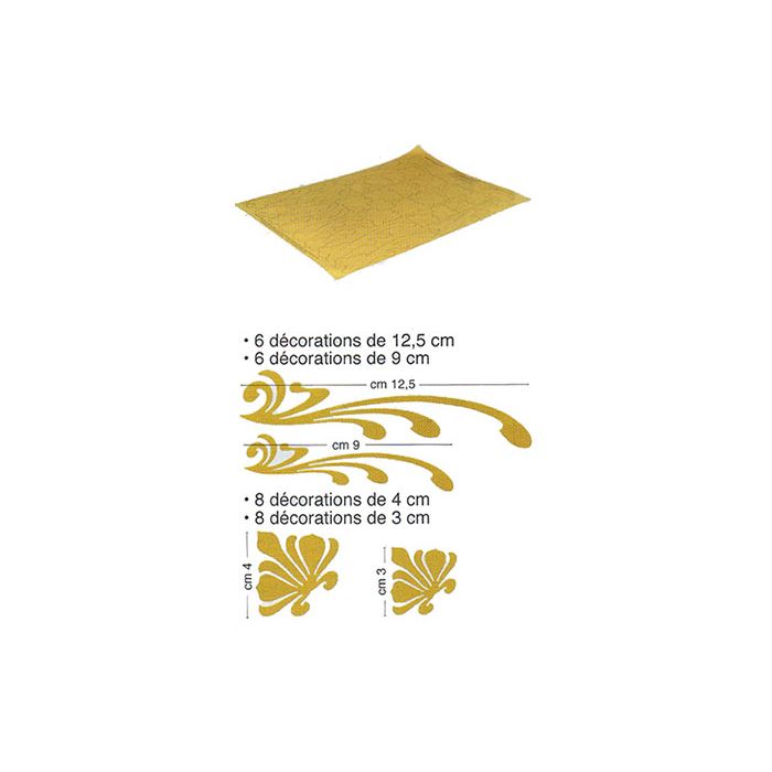 Imitation des transferts Feuille d'or - 12 feuilles