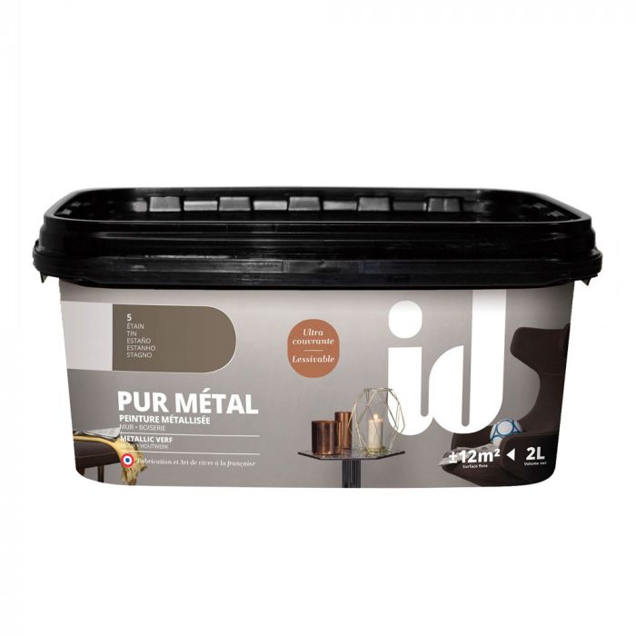 Peinture Pur Métal Étain 2L